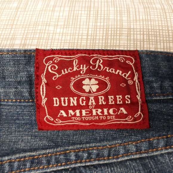 Lucky Brand Dungarees Women's Wide Leg Jeans Size 28 Crop Medium Wash Blue Denim - Picture 8 of 14